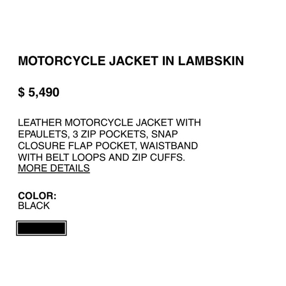 Yves Saint Laurent Black Leather Motorcycle Biker Jacket - Size 36 FR (small) - Picture 11 of 11